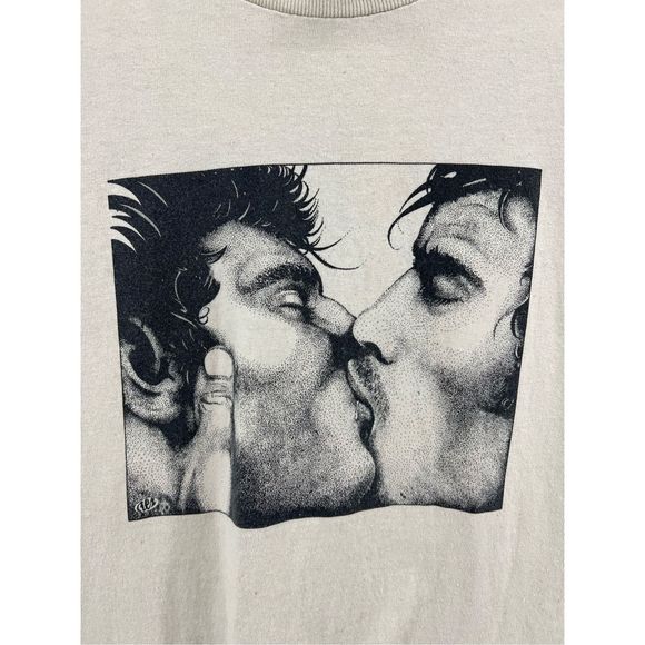 Club Claw LA Graphic Tee S Leather Hall of Fame Gildan Heavy Cotton Cream Black - Picture 2 of 5